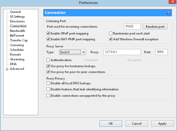 ChrisPC Free Anonymous Proxy for greater security and privacy with uTorrent